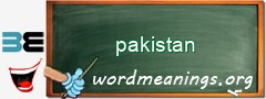 WordMeaning blackboard for pakistan